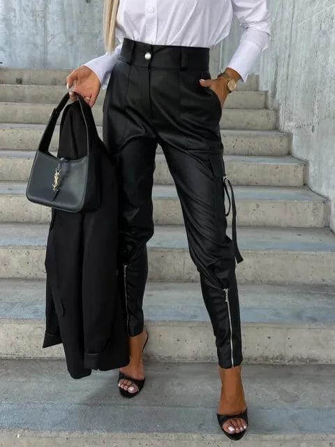 Women's High-Waisted Wide Leg Trousers
