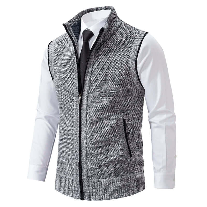 Men's Knitted Casual Cardigan with Pockets
