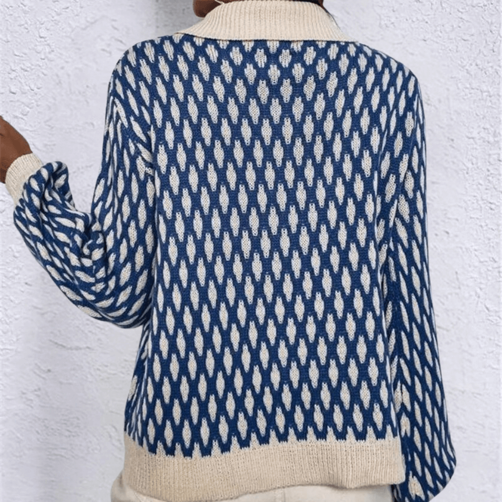 Women's Trendy Collar Detail Sweater