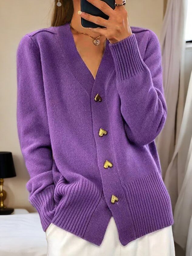 Women's Knit Cardigan: Soft, Warm, Button-Up Layer