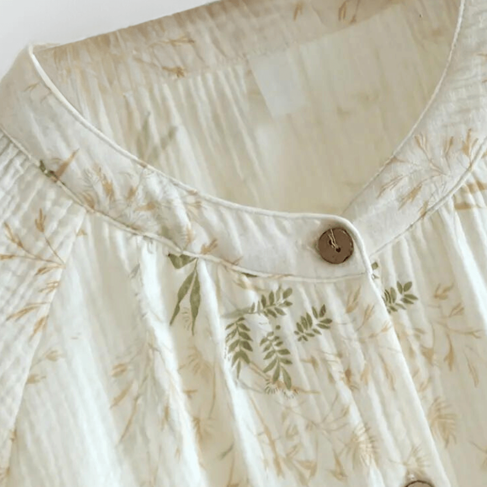 Women's Floral Cotton Pajama Set - Relaxed Fit Sleepwear