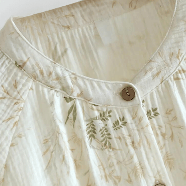 Women's Floral Cotton Pajama Set - Relaxed Fit Sleepwear