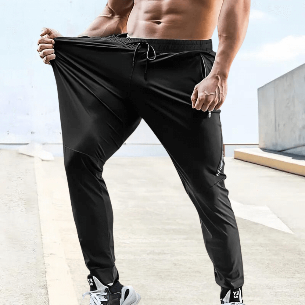 Men's Slim Fit Athletic Joggers with Zipper Pockets
