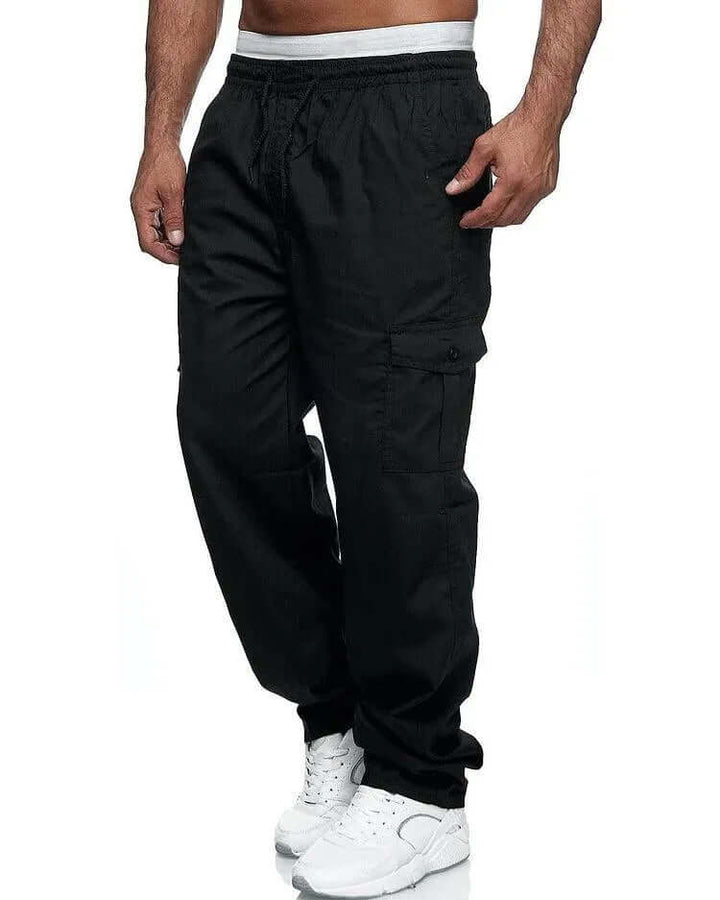 Men's Relaxed-Fit Cargo Pants: Multiple Pockets & Elastic Waistband