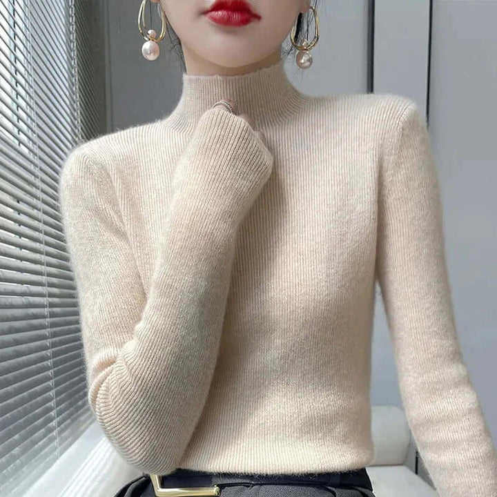 Women's Half-Turtleneck Long-Sleeve Knit Sweater
