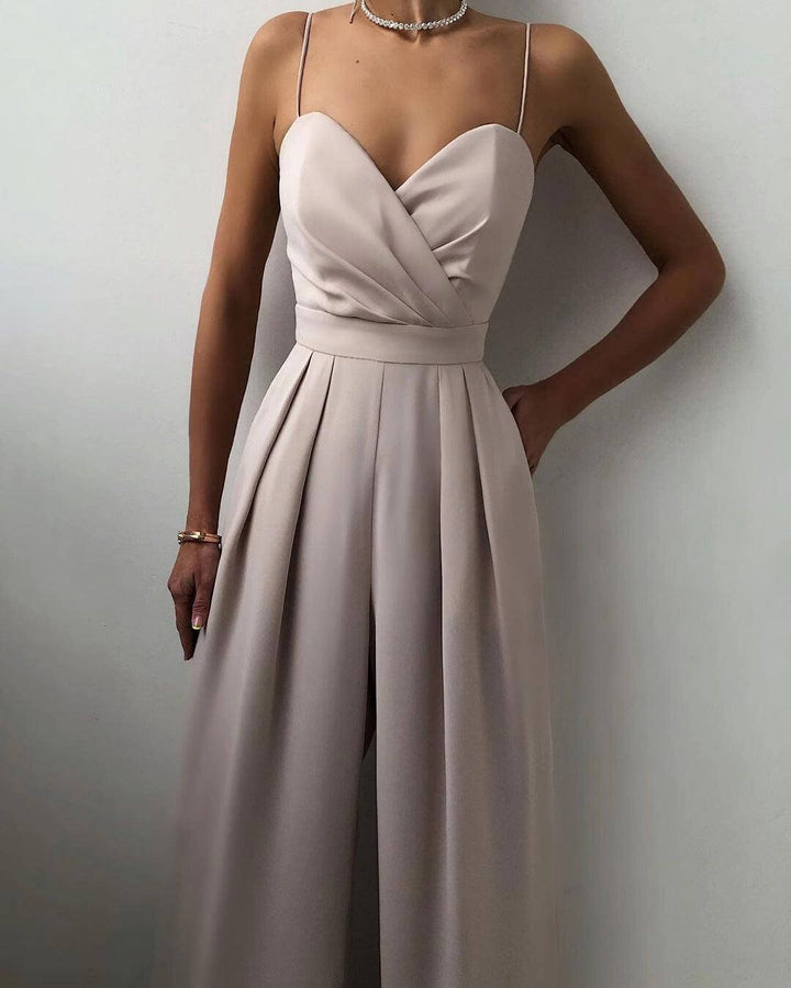 Women's High-Waist Sleeveless Jumpsuit