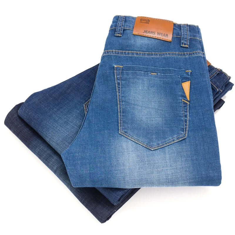 Men's Classic Straight Leg Jeans: Durable Denim