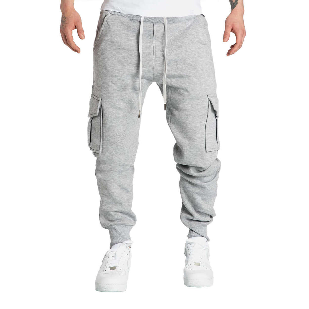 Men's Casual Drawstring Waist Pants with Pockets
