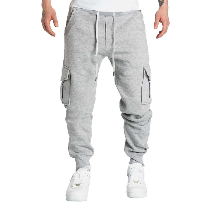 Men's Casual Drawstring Waist Pants with Pockets