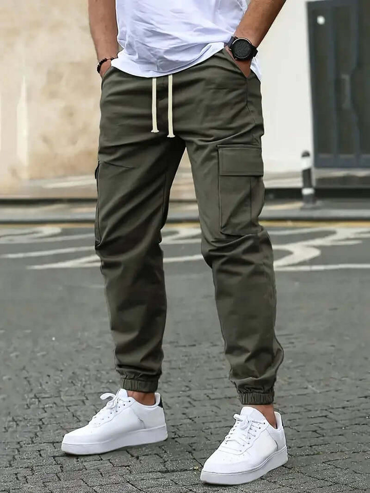 Trendy Stretch Pants with Pockets: Casual Fit