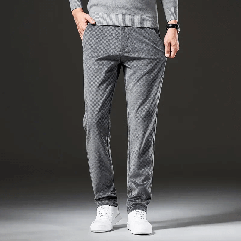 Men's Casual Diamond Pattern Trousers