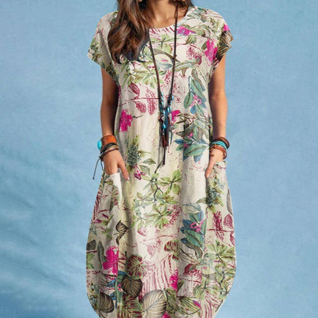 Elegant Satin Midi Women's Dress