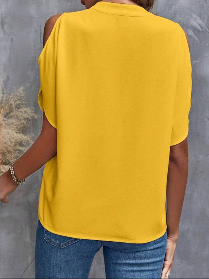 Elegant Off-Shoulder Women's Half-Sleeve Blouse