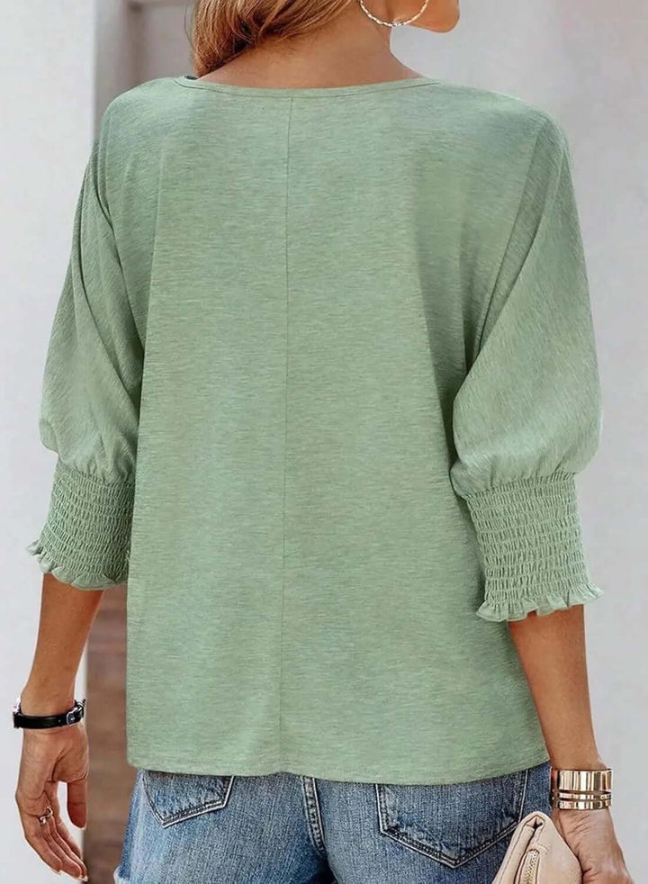 Women's Long Sleeve Ribbed Knit Top