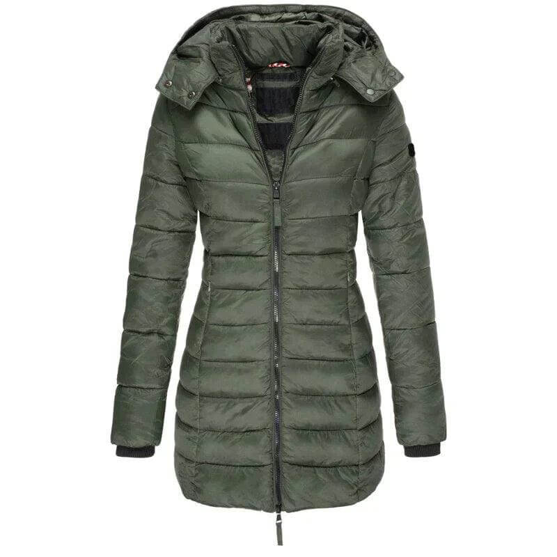 Women's Long Hooded Puffer Jacket