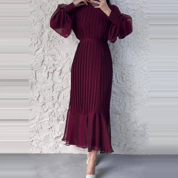 Pleated Midi Dress: Elegant & Timeless Women's Dress