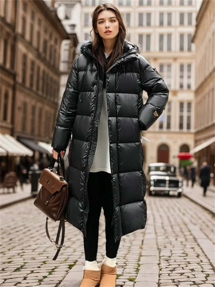 Women's Long Padded Jacket - Winter Warmth & Style