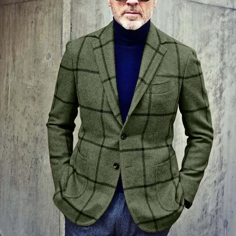 Men's Tailored-Fit Check Blazer