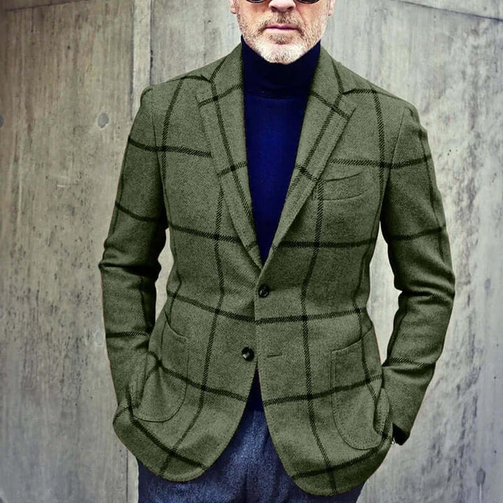 Men's Tailored-Fit Check Blazer