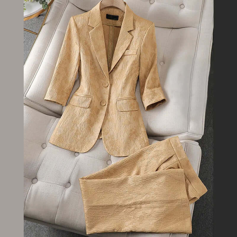 Women's Elegant Matching Set: Tailored Comfort