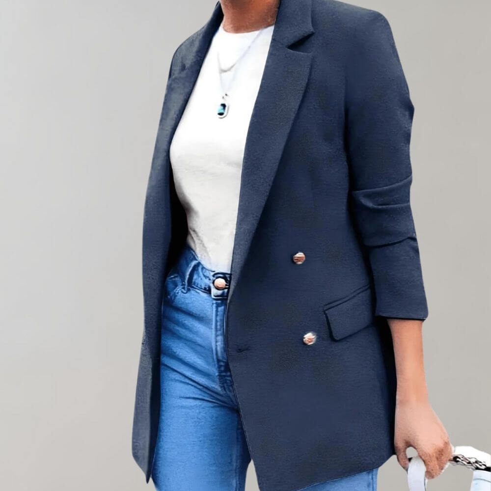 Women's Long Sleeve Lapel Blazer - Tailored Fit