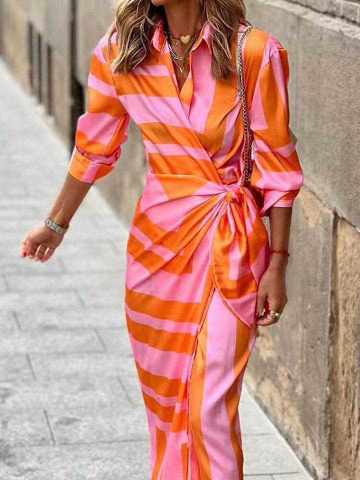 Women's Summer Wrap Midi Dress