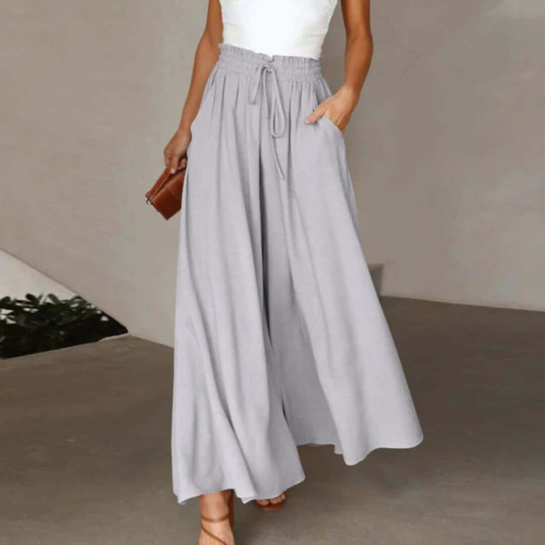 Women's Flowy Maxi Skirt with Pockets