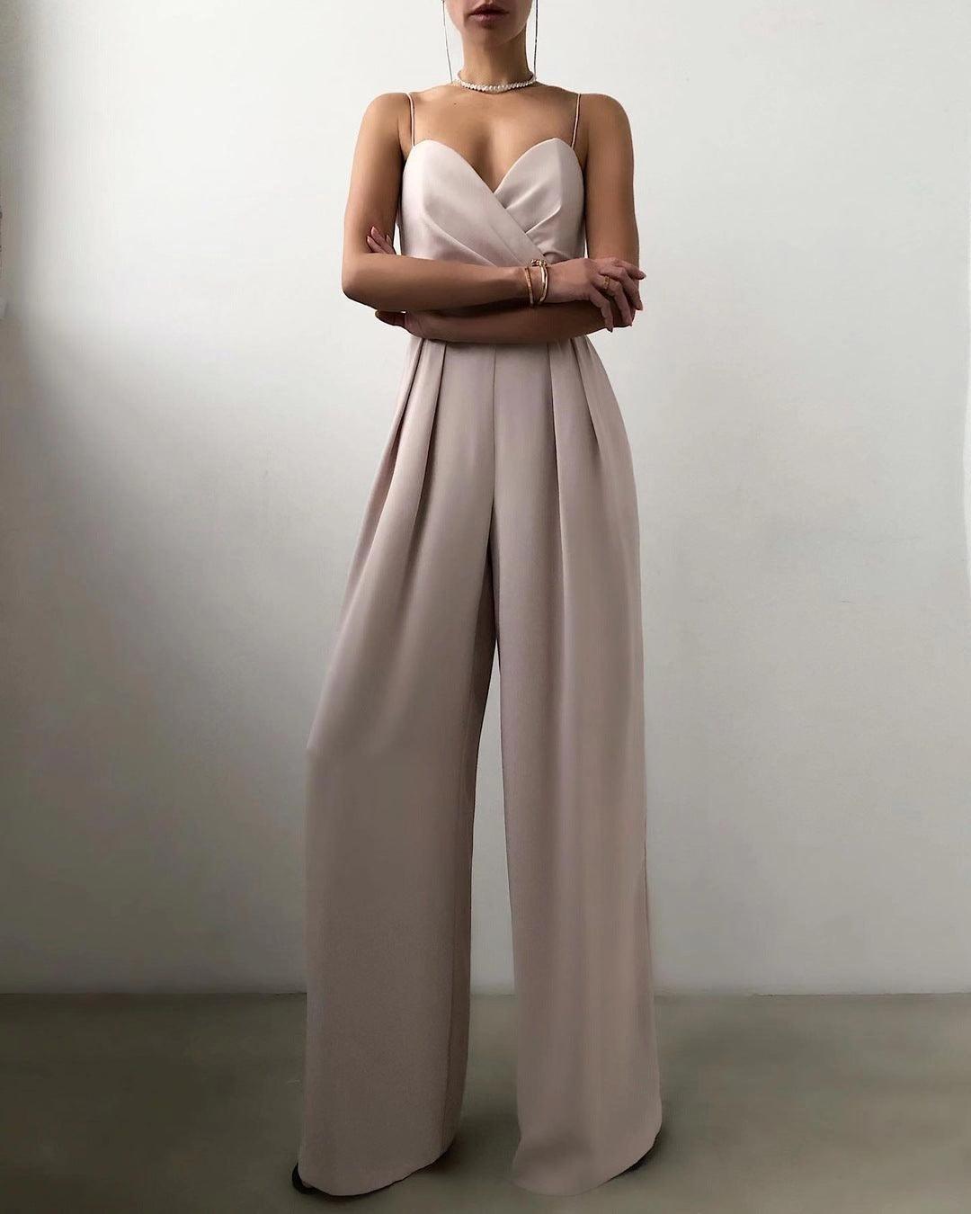 Women's High-Waist Sleeveless Jumpsuit