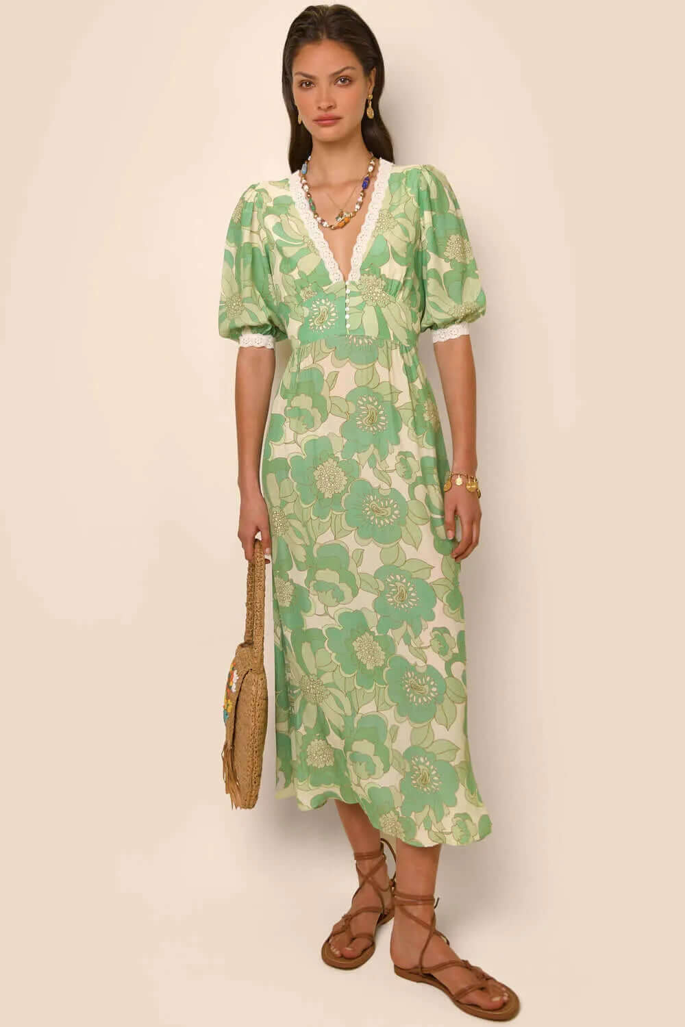 Sleeveless Casual Midi Summer Dress