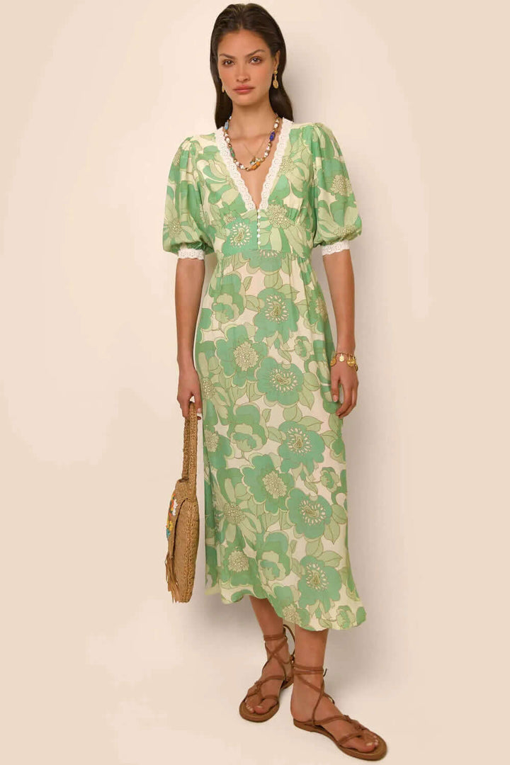 Sleeveless Casual Midi Summer Dress