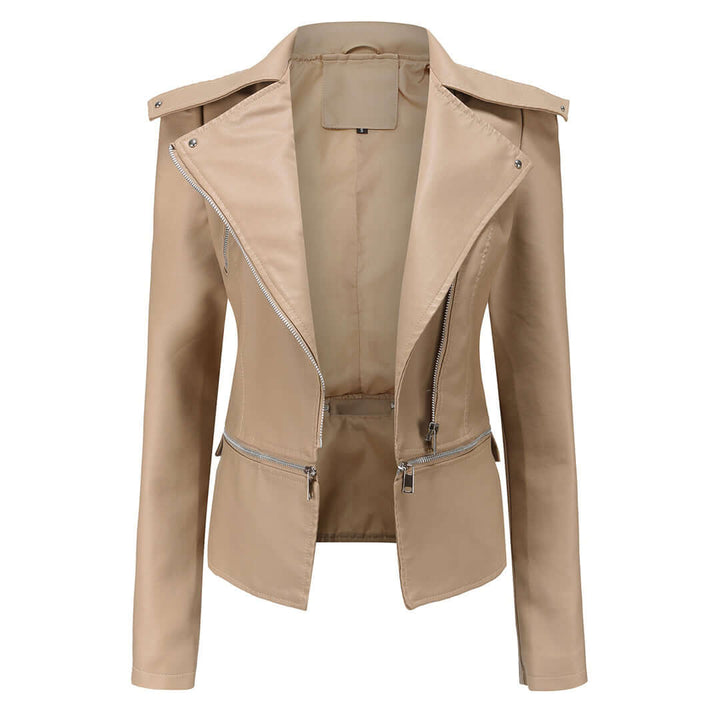 Women's Stylish Leather-Look Jacket