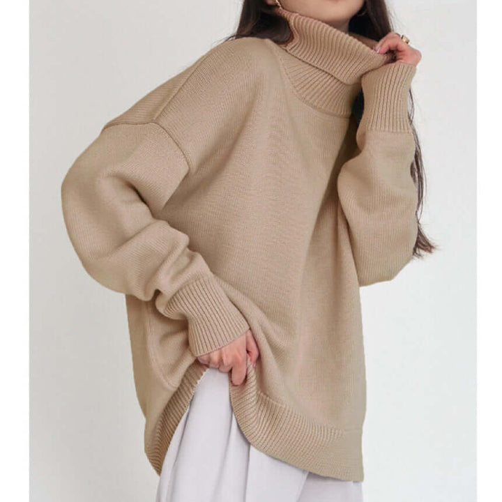 Women's Oversized Turtleneck Knit Sweater