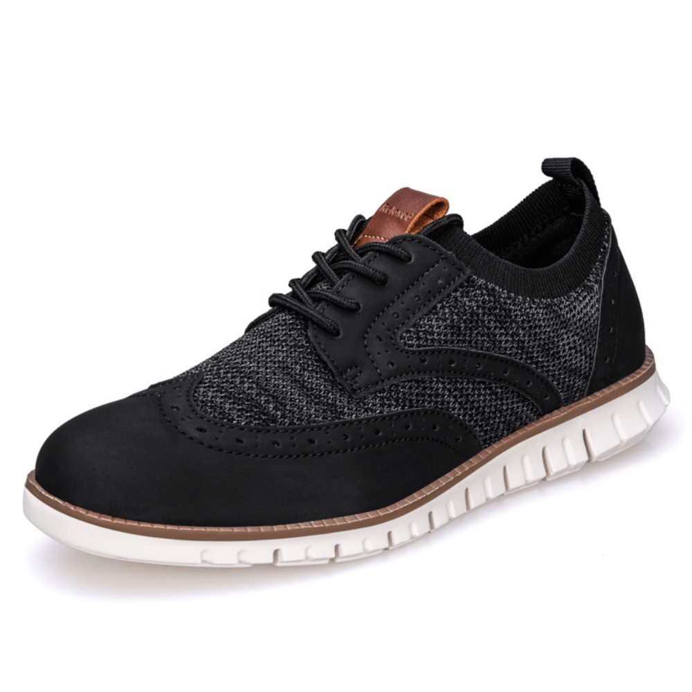 Men's Knit Casual Wingtip Shoes