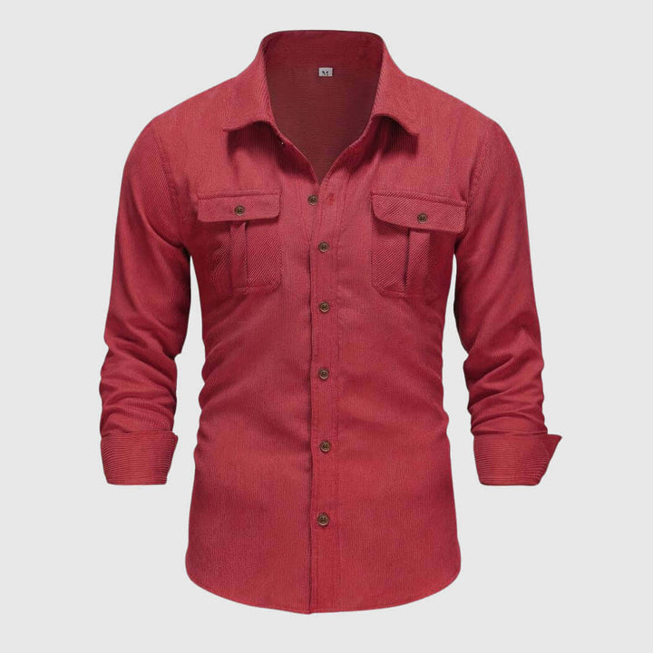 Men's Epaulet Work Shirt with Buckle Detail