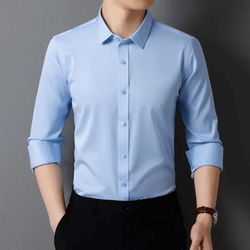 Men's Slim Fit Formal Long-Sleeve Shirt