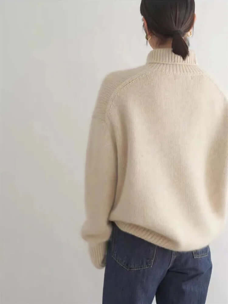 Women's Chunky Knit High Neck Sweater