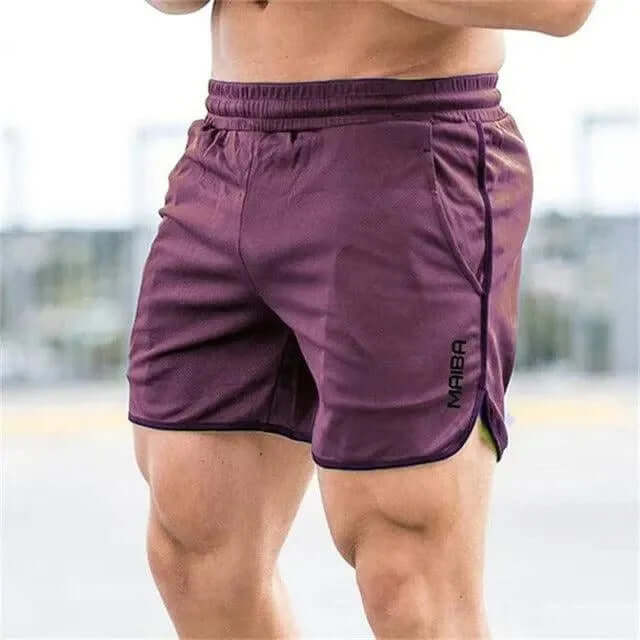 Men's Athletic Shorts: Breathable, Elastic Waist, Side Pockets