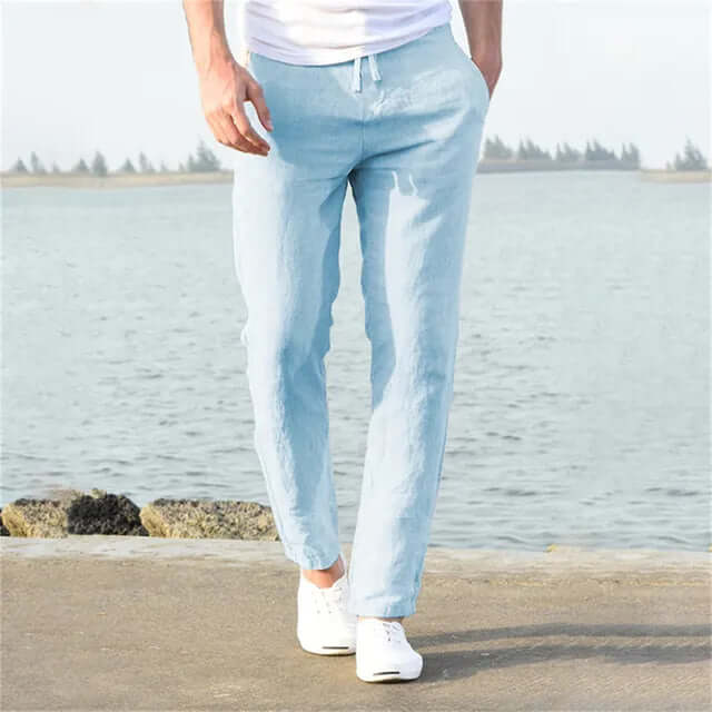Men's Slim Fit Chino Trousers: Lightweight & Breathable Casual Pants