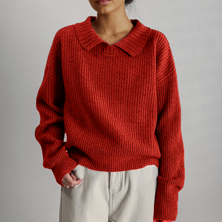 Women's Long-Sleeve Knitted Loose Sweater