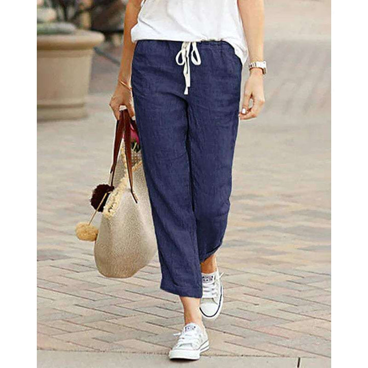 Women's Relaxed Fit Cropped Casual Trousers
