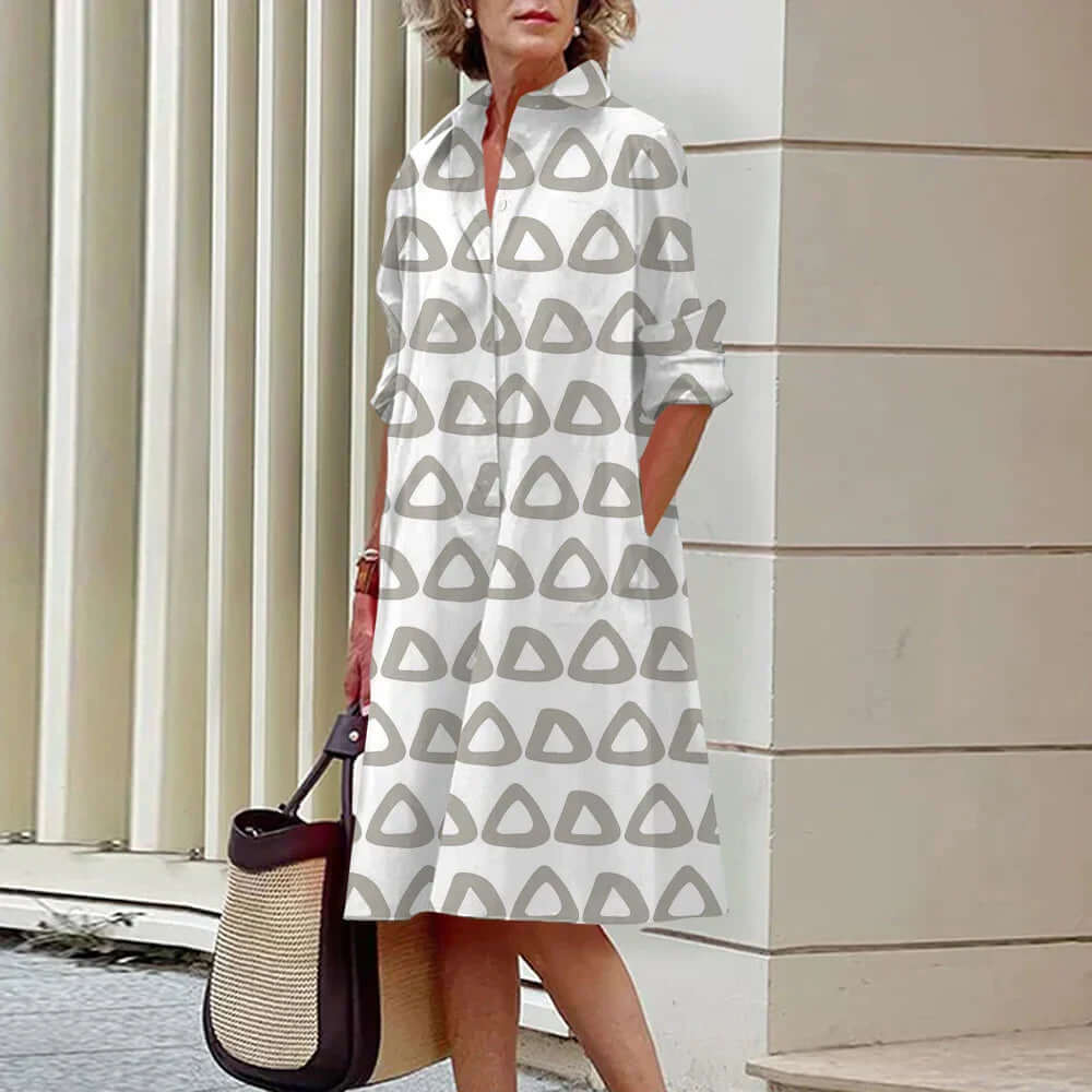 Elegant Knee-Length Polyester Dress