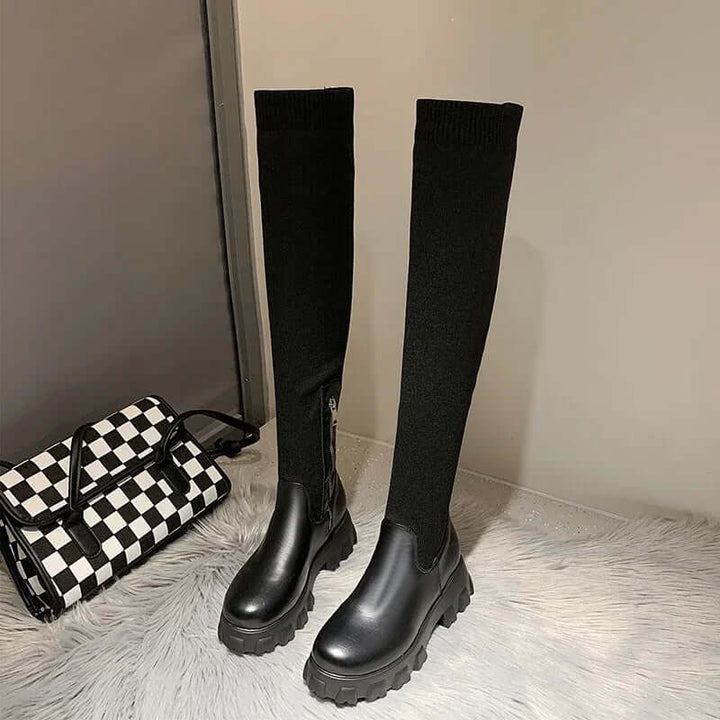 Women's Over-the-Knee Stretch Boots: Stylish & Comfortable Footwear