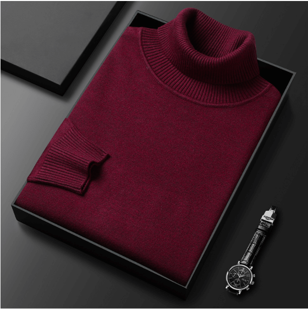 Men's Slim-Fit Turtleneck Knit Sweater