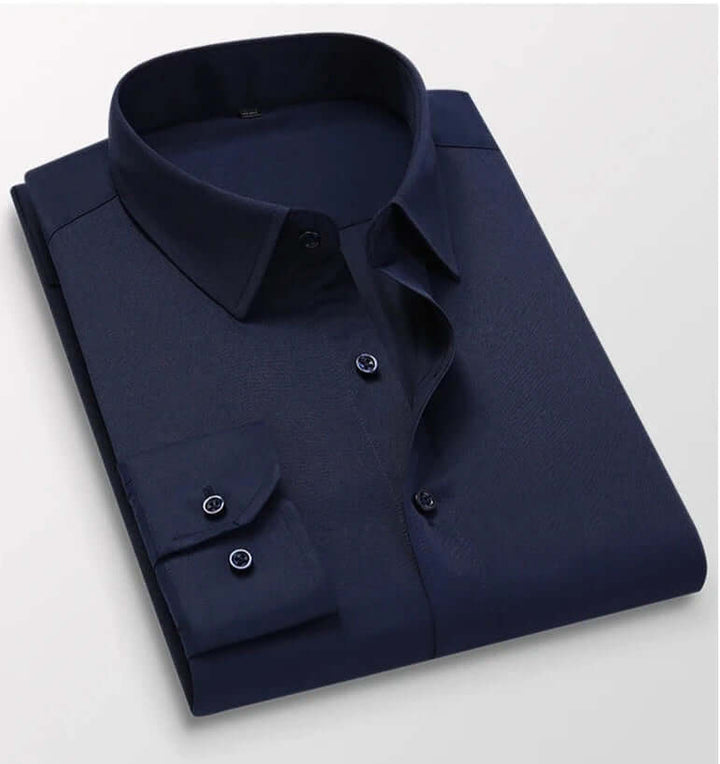 Men's Formal Long-Sleeve Shirt with Pocket