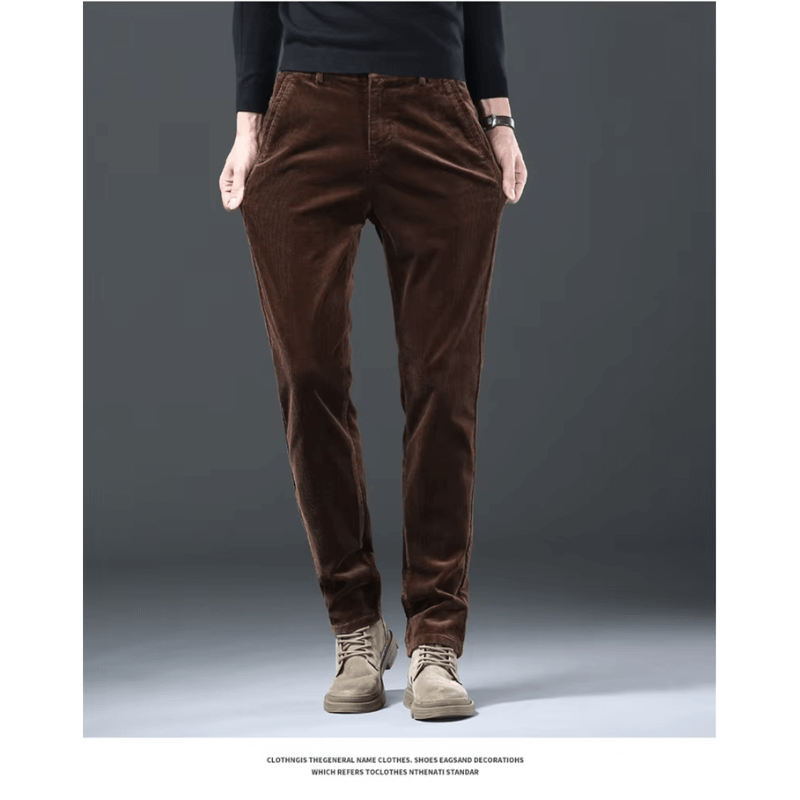 Men's Warm Fleece-Lined Corduroy Trousers