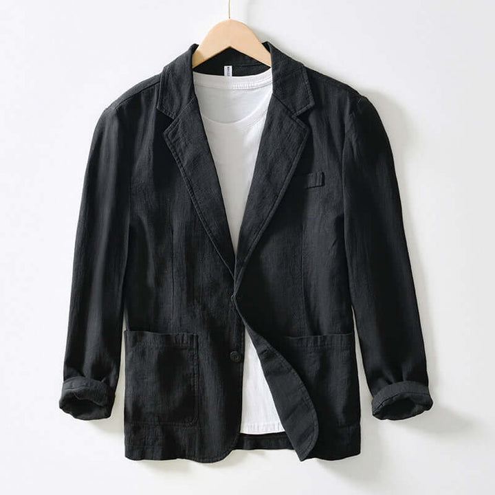 Men's Sustainable Linen Jacket: Lightweight All-Season Blazer