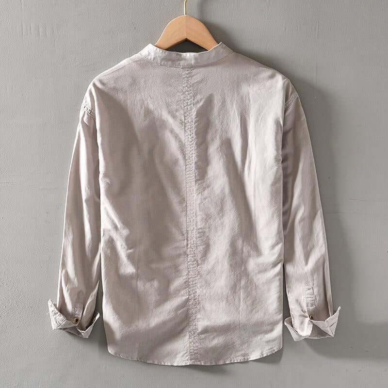 Men's Long Sleeve Casual Shirt: Breathable & Comfortable