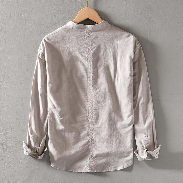 Men's Long Sleeve Casual Shirt: Breathable & Comfortable