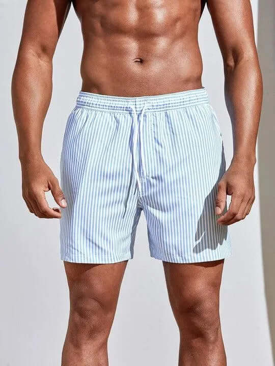 Men's Quick-Dry Swim Trunks with Elastic Waistband