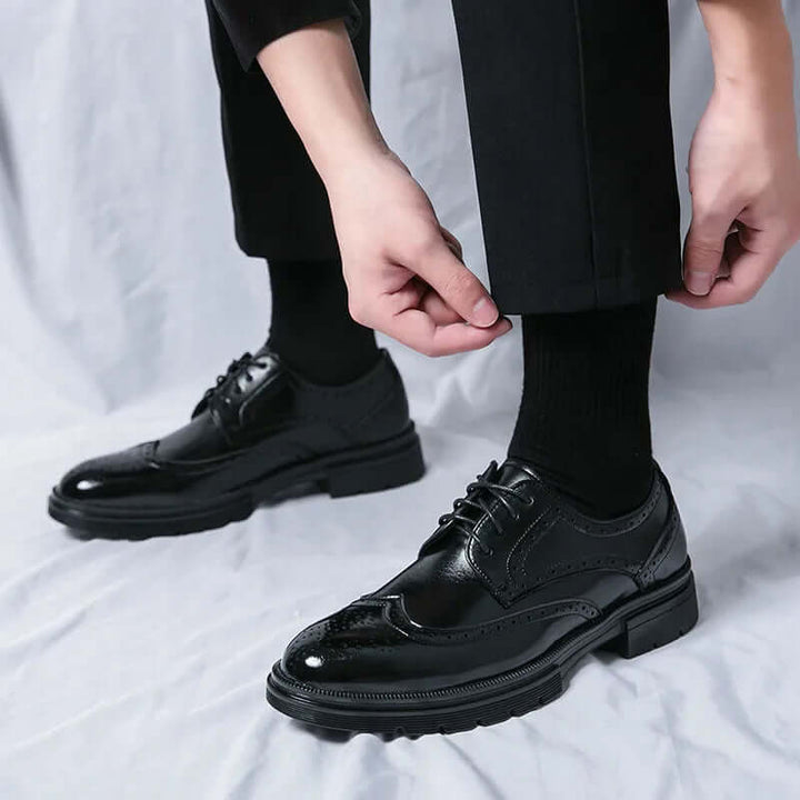 Men's Elegant Brock Cut Formal Leather Shoes